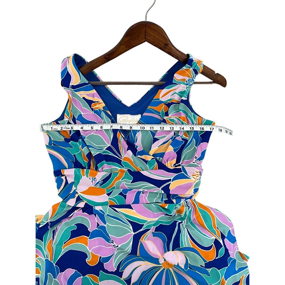 Cappagallo Womens Floral Dress S Blue/Lilac Multi-Color - Picture 6 of 7
